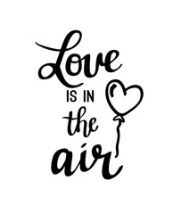 Love is in the air lettering