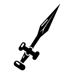 Sword icon, simple black style