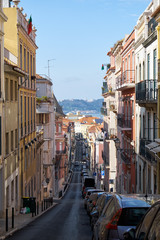 Fototapeta na wymiar Rua Sao Marcal, Lisbon. Portugal