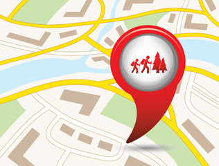 Fototapeta premium Hiking icon illustration