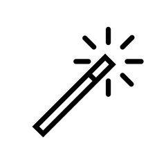 Magic wand vector icon