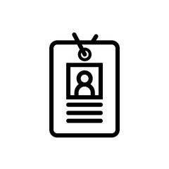 Id card vector icon