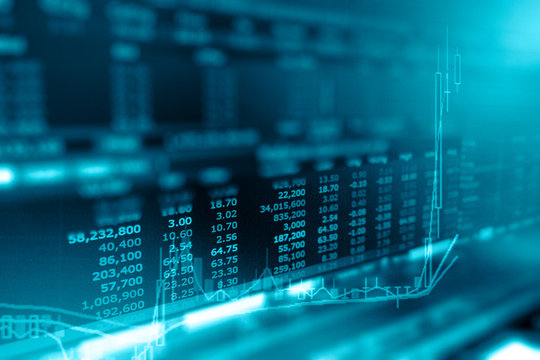 Business Graph And Trade Monitor Of Investment In Gold Trading,Stock Market ,Futures Market,Oil Market,bitcoin Trade.