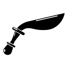Dagger military icon, simple black style