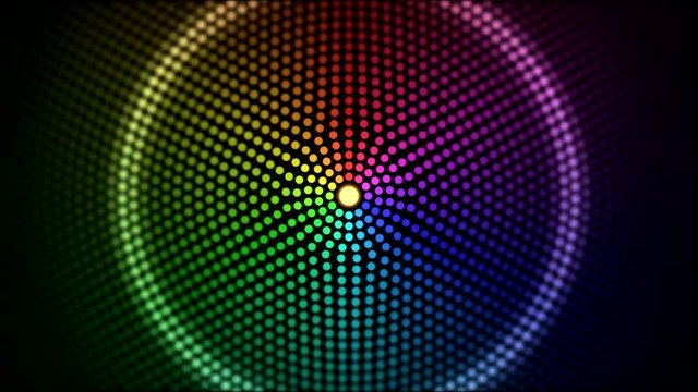 Flashing Circle Lights Animation - Loop Rainbow
