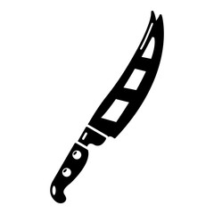 Knife cooking icon, simple black style