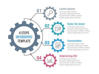 Infographic Template with Gear