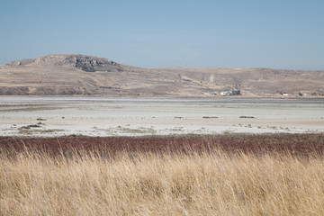 Chokrak solt lake in autumn