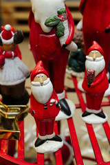 Holy Santa, Santas, happy, Christmas tree, holidays, baubles, preparations, tuning, house, ornaments, interior, fragment, mood, Christmas, tree, table, decoration, beautiful, holy Santa