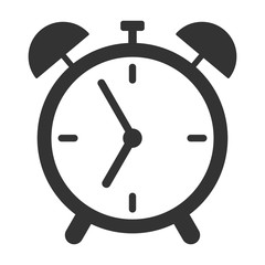 Vintage alarm clock icon. Fully editable. Vector.