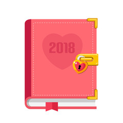 Kalender 2018 pink Flat Design Icon