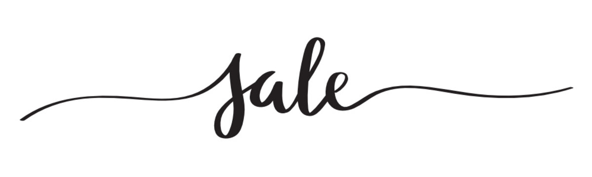SALE banner in brush calligraphy 