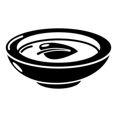 Soy sauce plate icon, simple black style