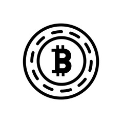Bitcoin coin vector icon
