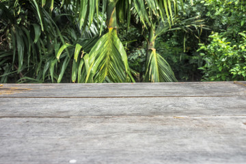 Obraz premium Wood table floor with natural pattern texture. Empty template wood board can be used as background.