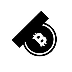 Bitcoin withdraw vector icon