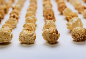 Popcorn isolated on white background