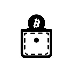 Bitcoin wallet vector icon
