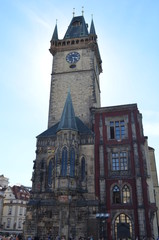 Fototapeta na wymiar Prague - Old Town Hall and Clock Tower