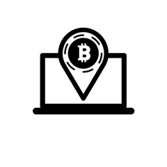 Bitcoin website vector icon