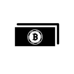 Bitcoin papers vector icon