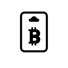 Bitcoin id card vector icon