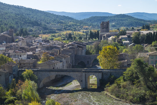 The Abbey of St. Mary of Lagrasse  in the medieval village of Lagrasse, France