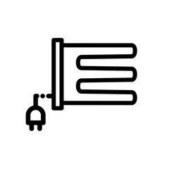 Towel dryer vector icon