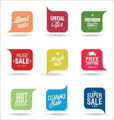 Abstract modern sale vector badges collection 