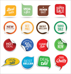 Abstract modern sale vector badges collection 