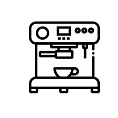 Coffee machine vector icon