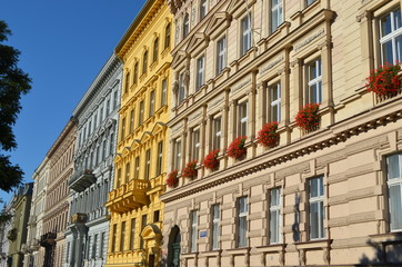 Fototapeta na wymiar Prague - Old Buildings on Vltava Riverside