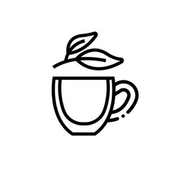 Green tea vector icon
