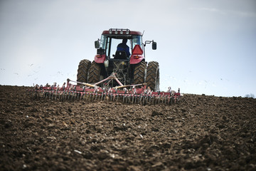 Fototapeta premium A manure spreader 