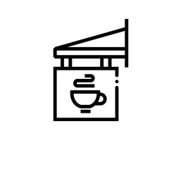 Coffee shop sign vector icon