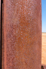 Rusty truck panel closeup in outback Queensland