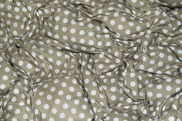 texture, Crumpled white spotted brown cloth