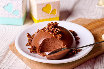 Chocolate panna cotta