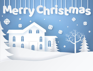 Obraz na płótnie Canvas Merry Christmas Elegant Poster Vector Illustration