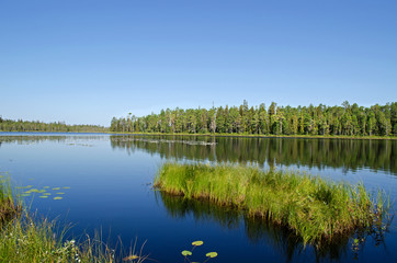 Lake Leshchevo in Karelia