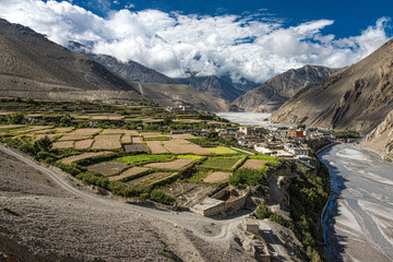 Fototapeta na wymiar Nepal - Upper Mustang - view on Kagbeni