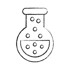 flask test tube science icon image vector illustration design  black sketch line