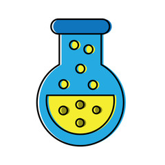 flask test tube science icon image vector illustration design 