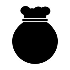 bag or sack icon image vector illustration design  black and white