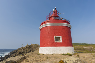 Fototapeta na wymiar Punta Robaleira lighthouse, in Cabo Home (Cangas de Morrazo, Pontevedra - Spain).