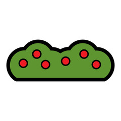 bush with berries icon image vector illustration design 