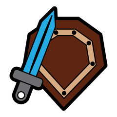 shield war icon image vector illustration design 