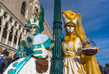 Obraz premium Carnival Costumes in Venice, Italy