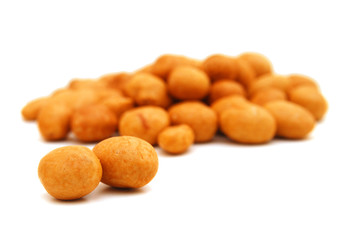 Peanut on white background