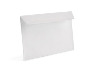 Paper envelope on white background. Mockup for design
